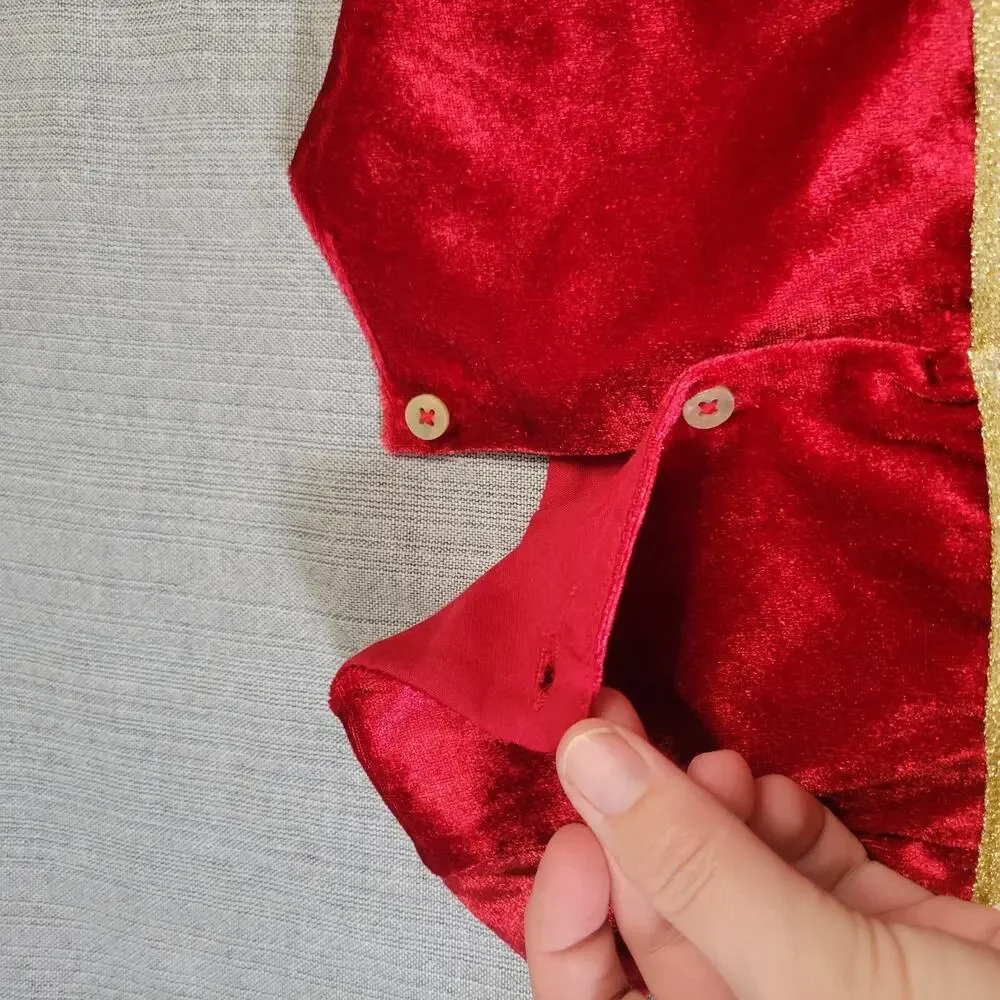 First Impressions 6-9 Months Red Velvet Holiday Dress Bloomers 2 PC Set NWT Baby